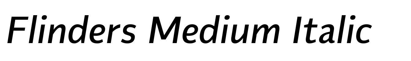 Flinders Medium Italic